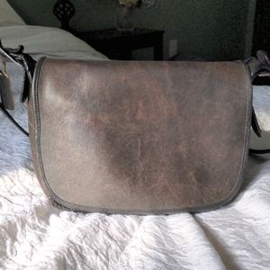 1980s vintage coach leather saddle bag